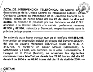 Acta de intervención