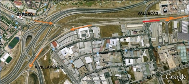 Maniobra de inversión de marcha realizada en la estación de Vallecas