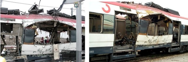 A la izquierda, el coche 4 en Santa Eugenia, a la derecha en Vicálvaro