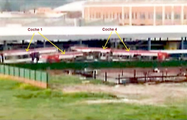 Identificación de los medios coches en la foto extraída del video