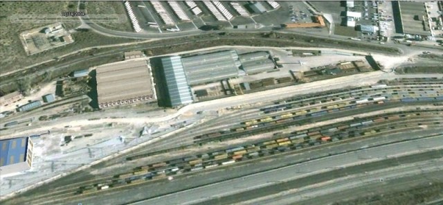 La zona de Santa Catalina en la que se depositó el tren de Atocha, tal y como estaba en 2004