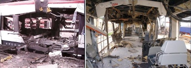 Comparación del estado del coche 4 entre Atocha y Santa Catalina