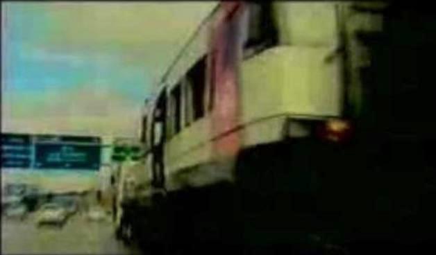 El coche 4 en su traslado, probablemente en la M-30