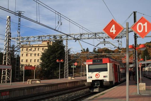 La composición final del tren de El Pozo en Cercedilla, el 18 de noviembre de 2008