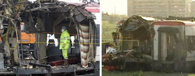 Identificación del elemento 1, comparándolo con la mitad delantera del coche 5