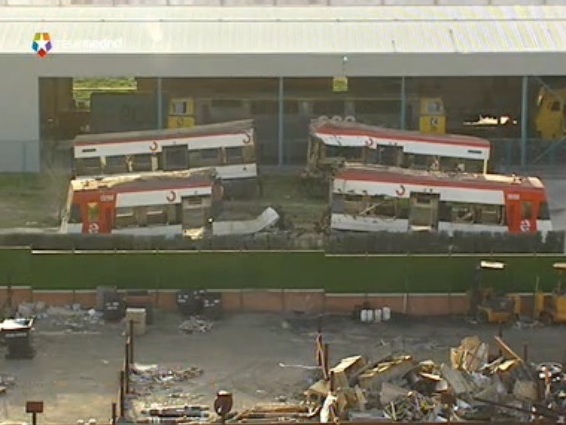 Emitida por Telemadrid. Los medios coches 1 y 4 de Téllez en el taller de Villaverde