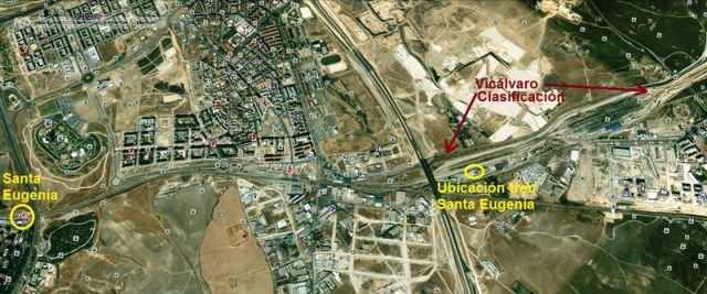 Situación de la estaciones de Santa Eugenia y Vicálvaro Clasificación