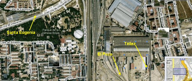 Lugares a los que se llevaron los coches de Téllez, El Pozo y Santa Eugenia