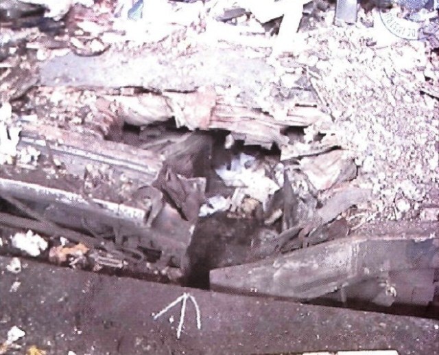 Cráter del coche 6 de Atocha