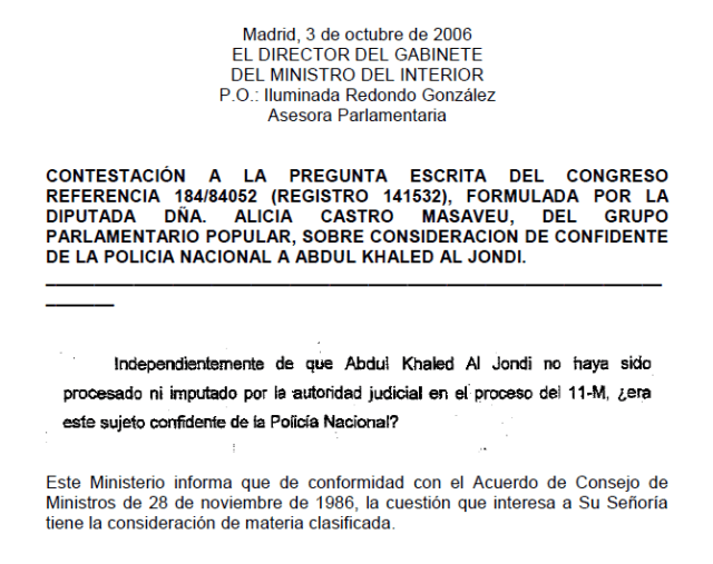 Contestación a la congesista